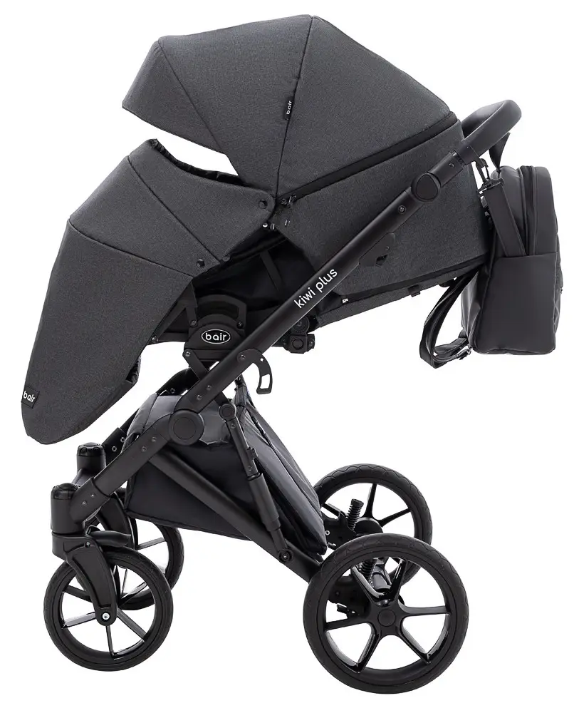 Коляска 2 в 1 Bair Kiwi Plus ECO Soft BKP-219 графит